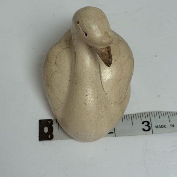 Vintage Hand Carved Wood Swan Figurine (Signed) - Picture 11 of 12